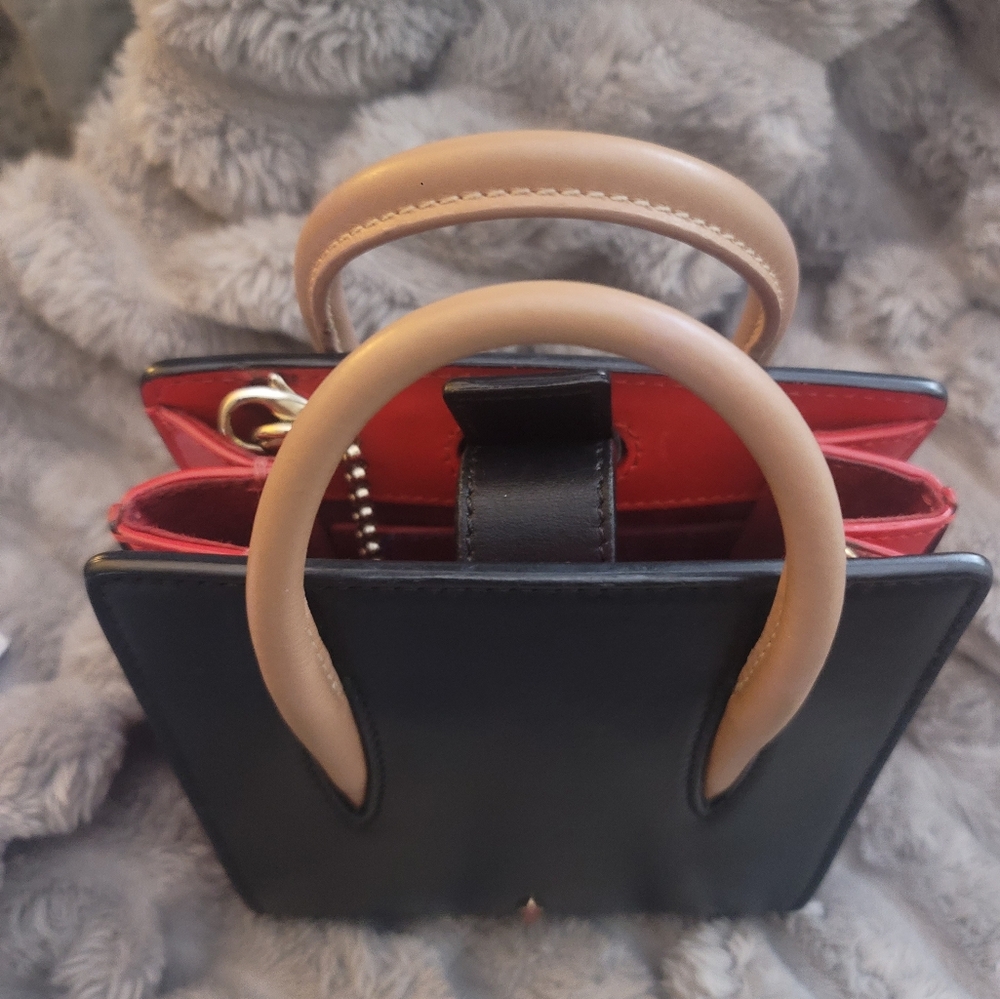 Christian Louboutin Black Leather Nano 2 Way Spike Paloma Tote - Picture 10 of 16